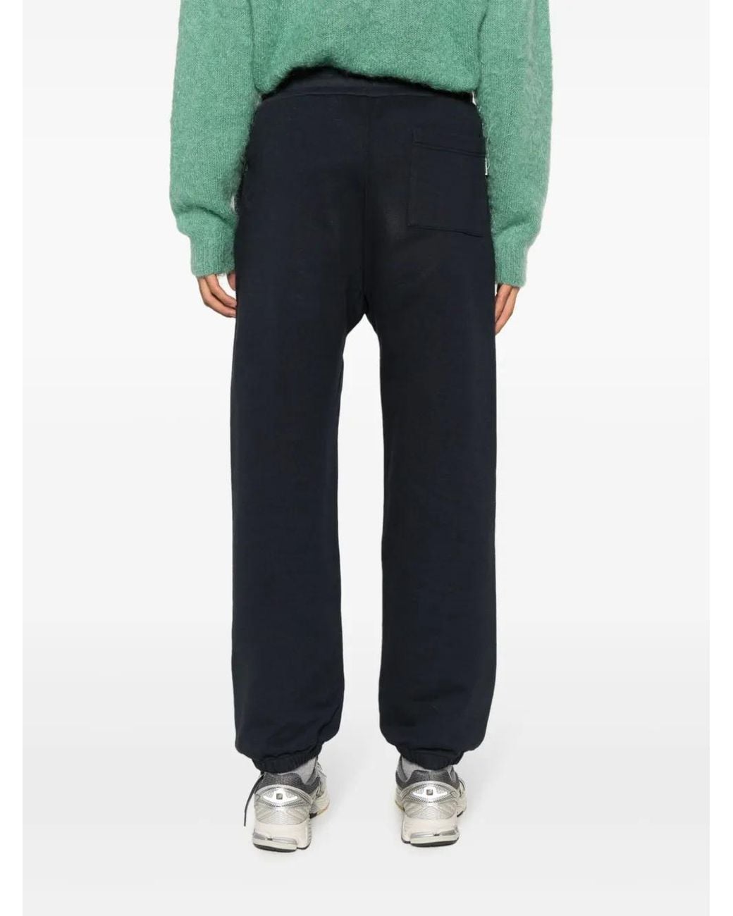 Jil Sander Blue Drawstring Cotton Track Pants for men