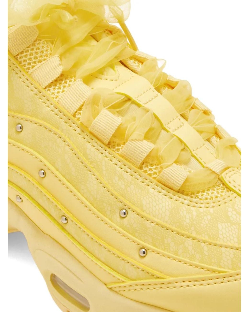 Nike Yellow Baskets Air Max 95 Big Bubble À Lacets