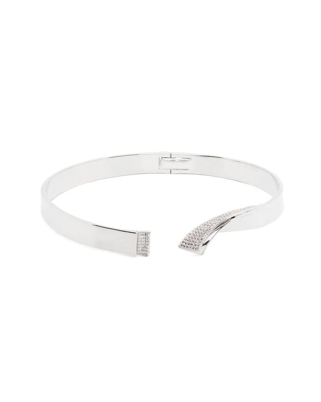 Eddie Borgo White Pavé Folded Collar