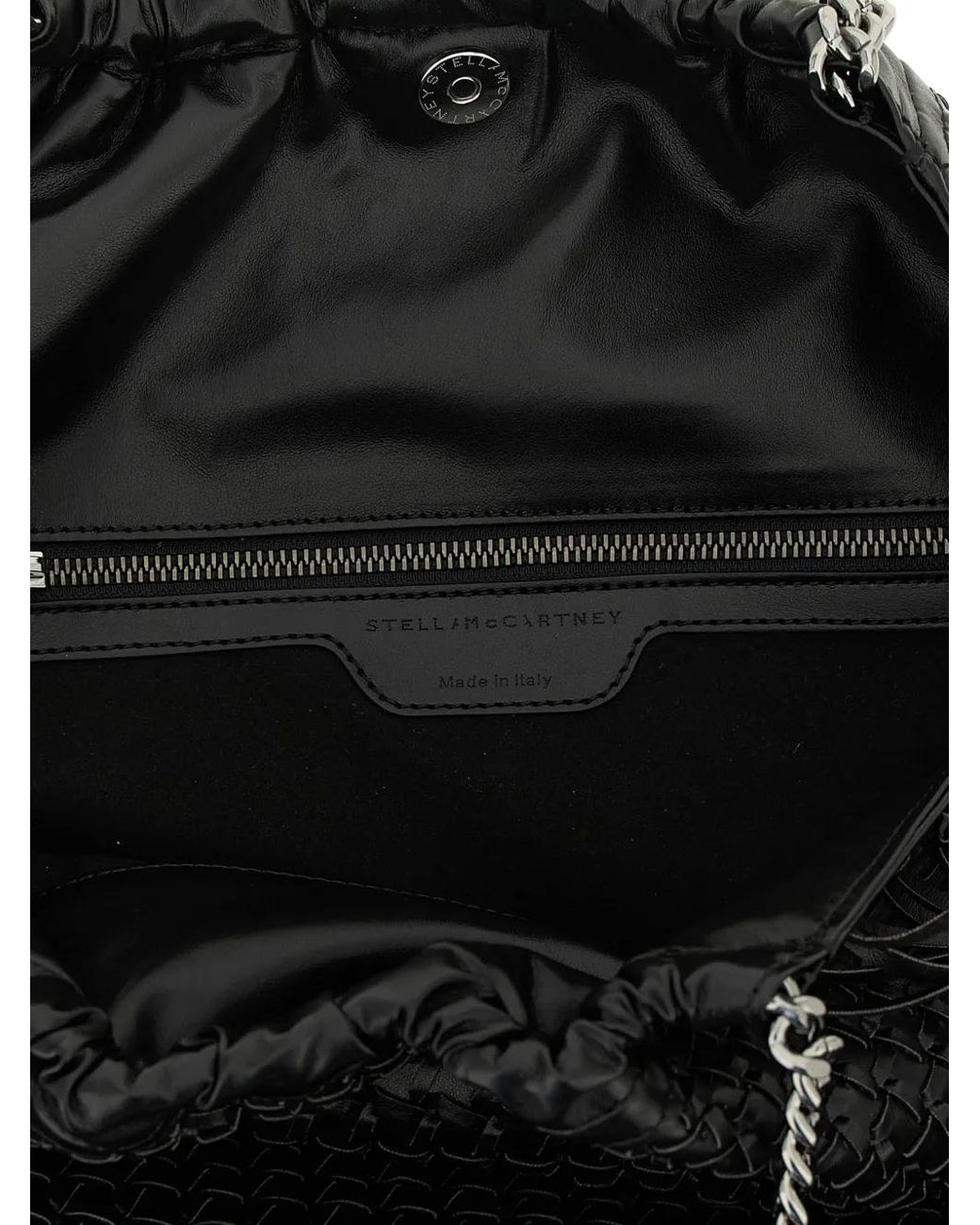 Stella McCartney Black Medium Falabella Fringe-Trimmed Tote Bag