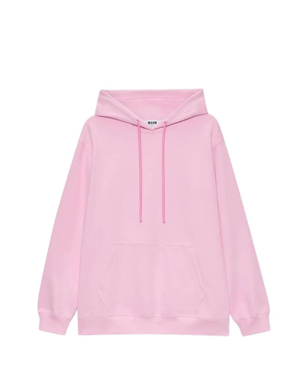 MSGM Pink Logo-Print Hoodie