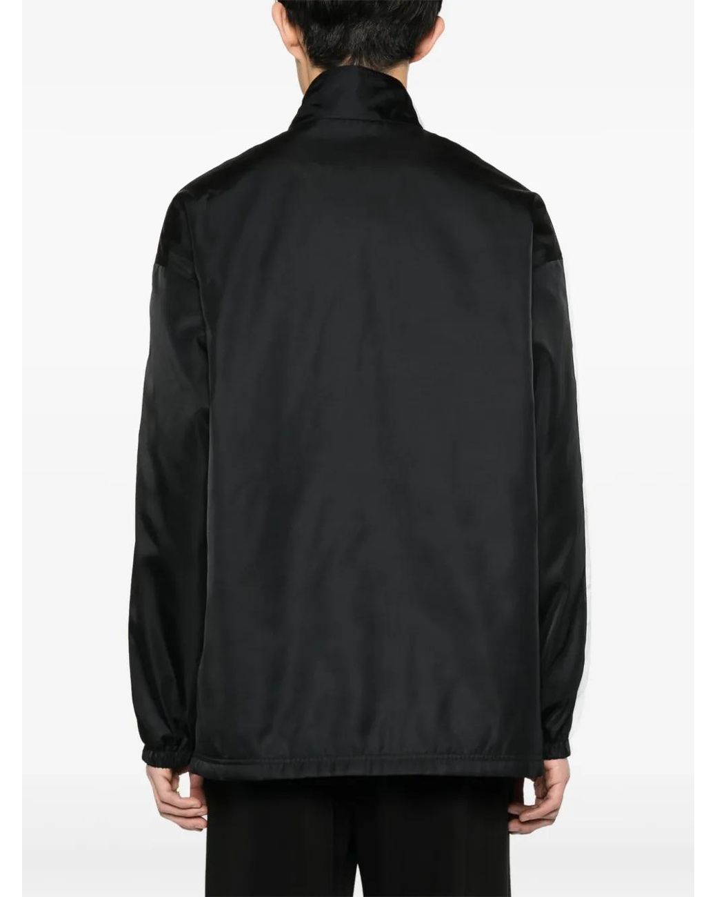 KENZO Black Logo-Appliqué Striped Jacket for men