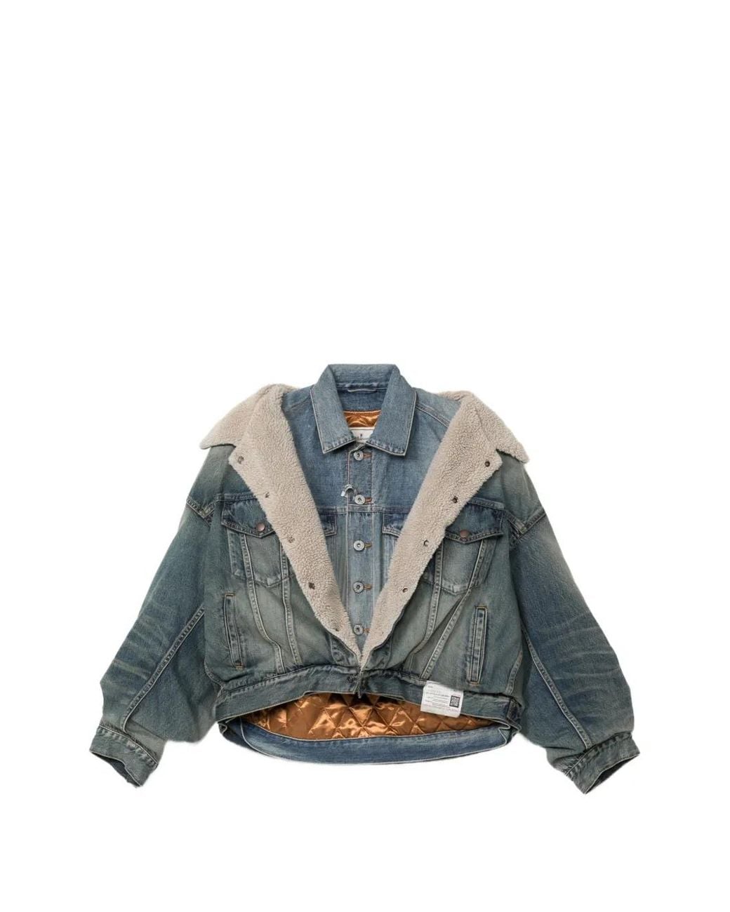 Maison Mihara Yasuhiro Blue Shifted Layered Denim Jacket