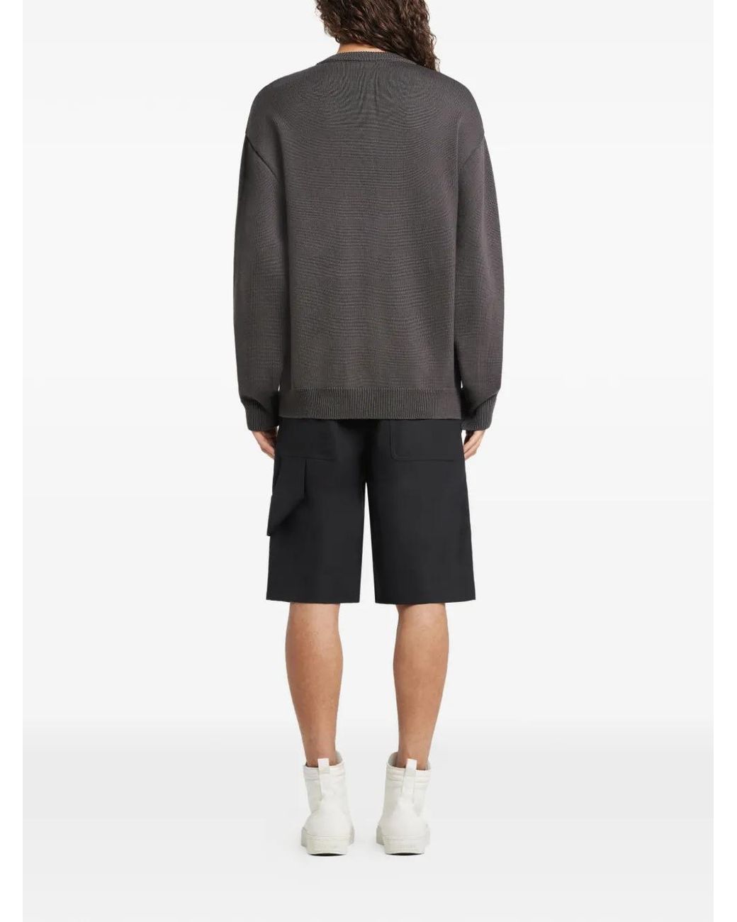 Courreges Gray Utility Wool Sweater for men