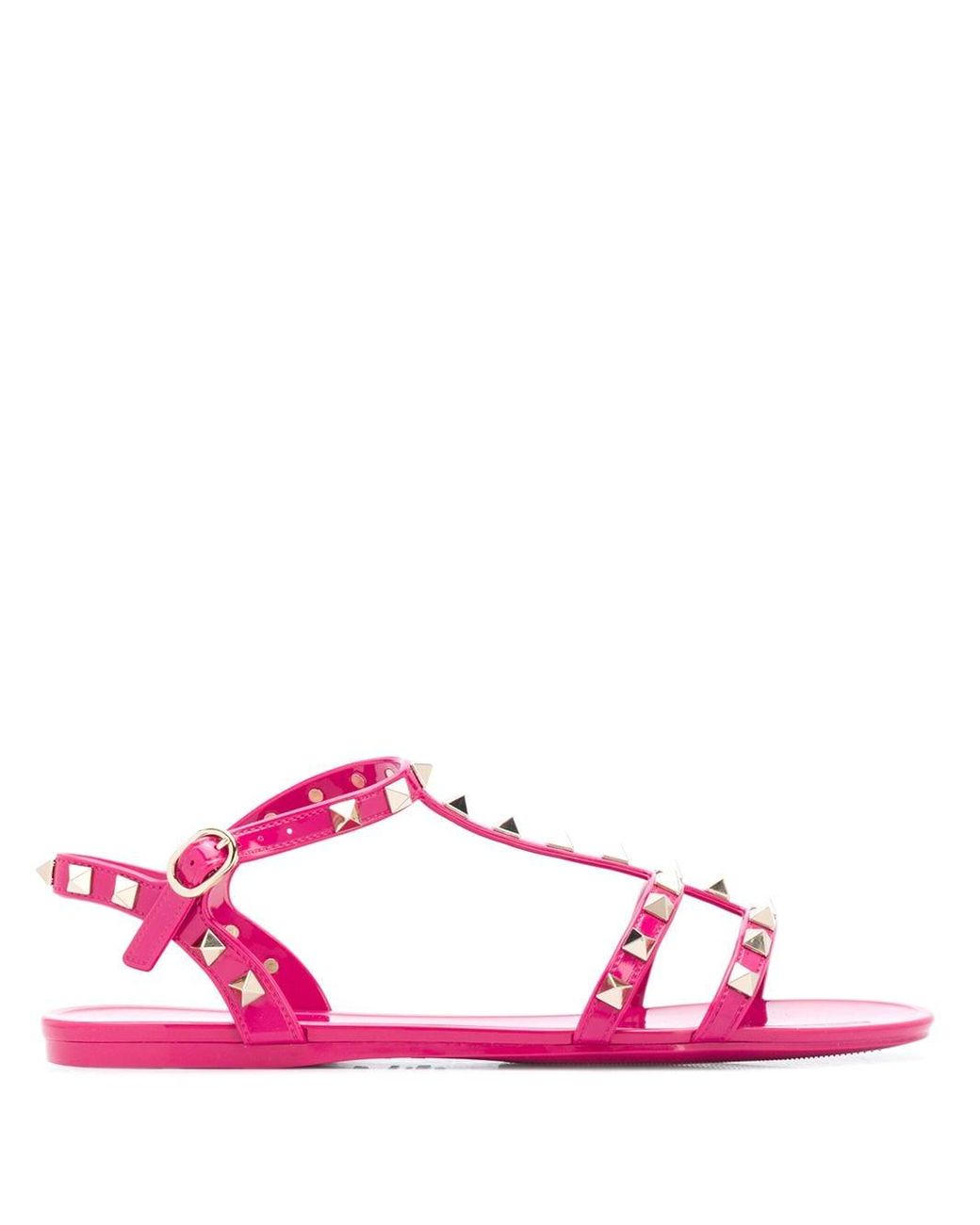 Valentino Garavani Rockstud Rubber Flip-flops in Pink - Lyst