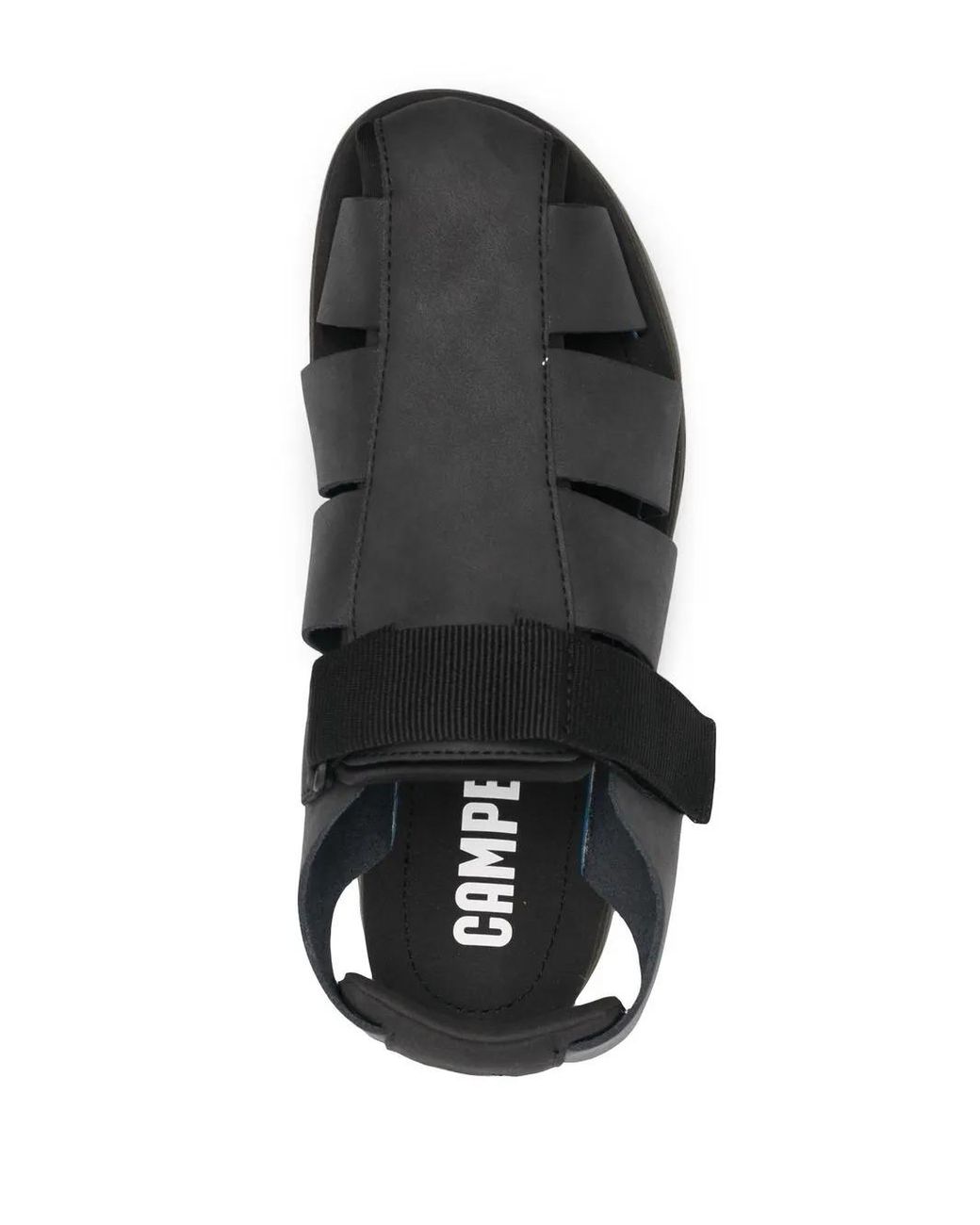 Camper Black Strap Fastenting Chunky Sole Sandals for men