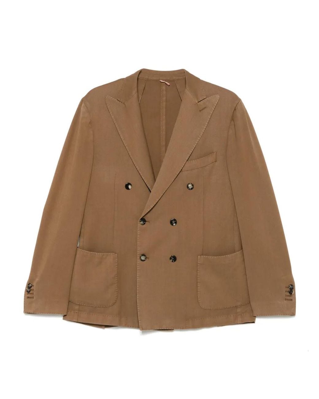 Dell'Oglio Brown Wool Blazer for men