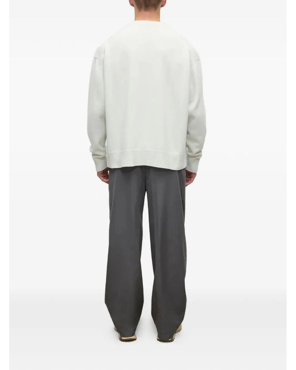 Pull À Poche Poitrine Johnstons pour homme en coloris White