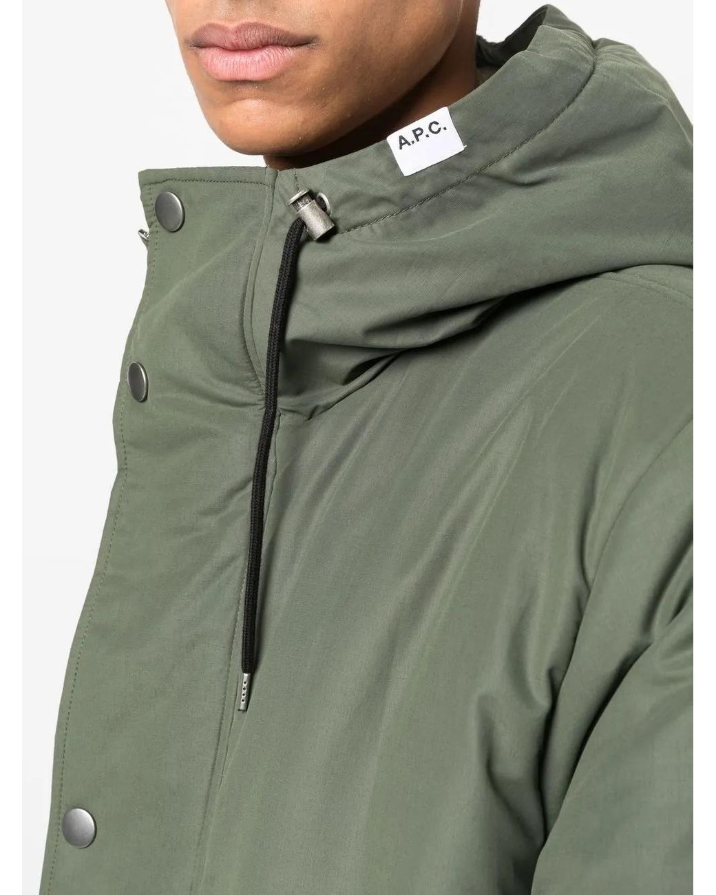 Parka Con Cappuccio di A.P.C. in Green da Uomo