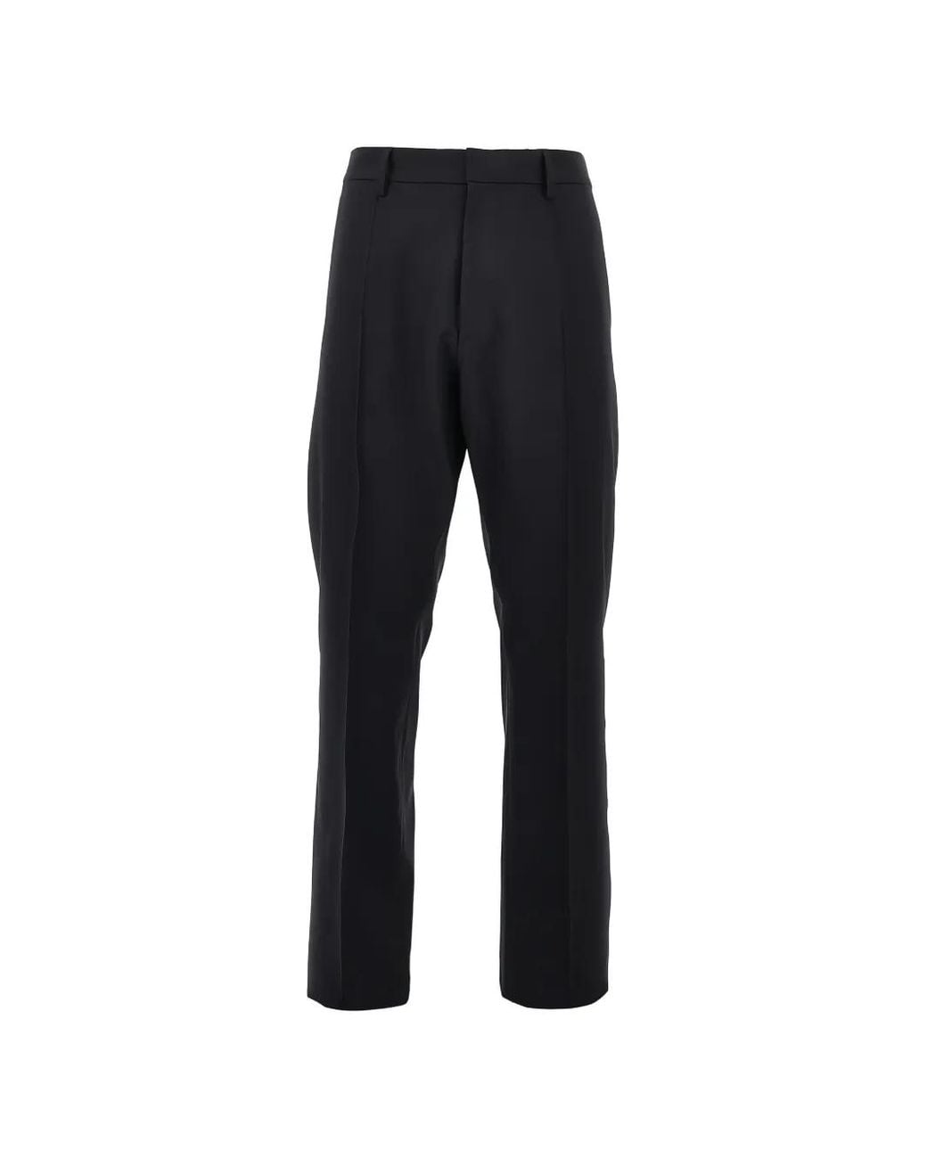 DSquared² Black Pressed-Crease Trousers for men