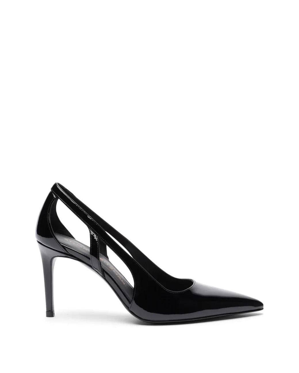Stuart Weitzman Black Cut-Out Pointed Pumps
