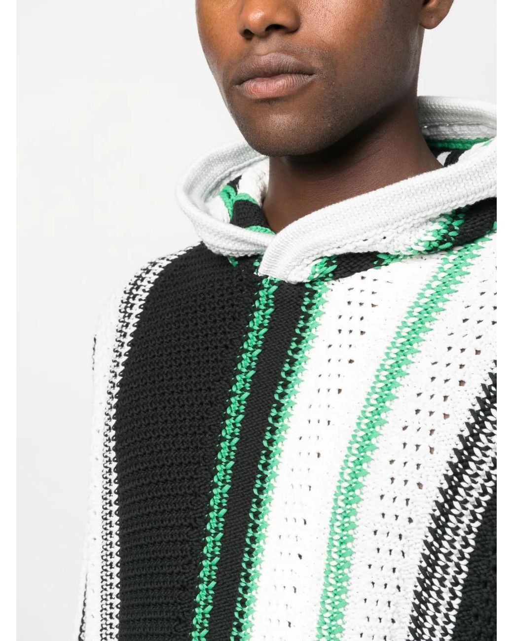 Orlebar Brown Black Kirk Jordan Stripe-Print Hoodie for men