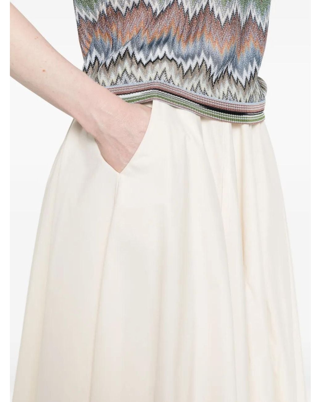 Forte_forte White Gathered Midi Skirt