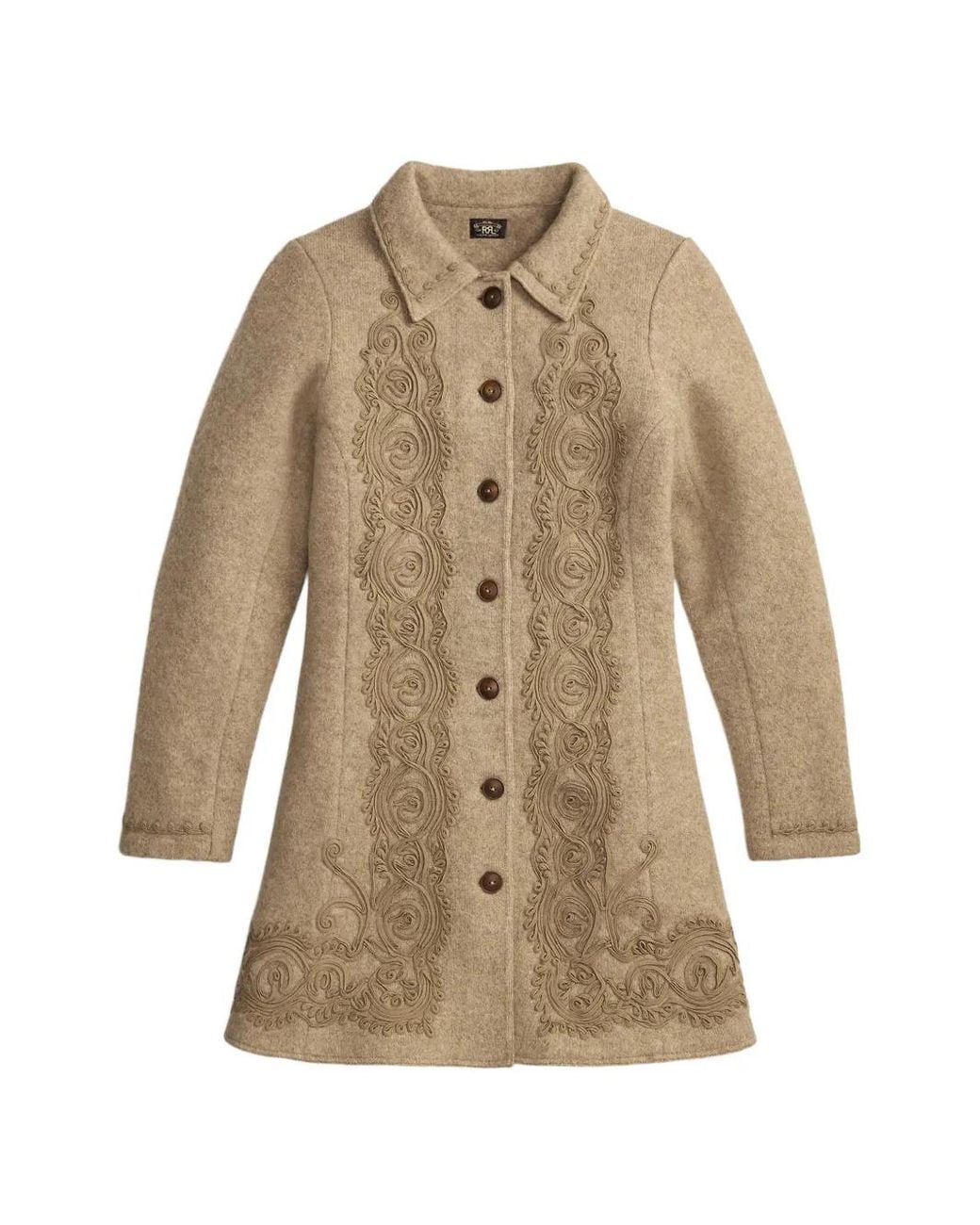 RRL Natural Button Embellished Coat