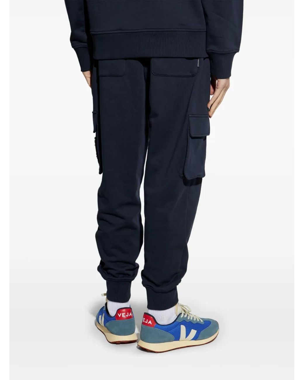 Moose Knuckles Blue Hartsfield Cargo Track Pants for men