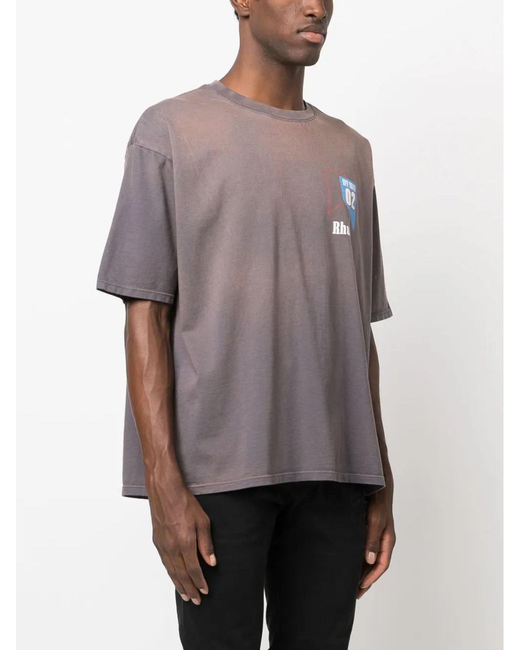 Rhude Purple T-shirt With Print for men