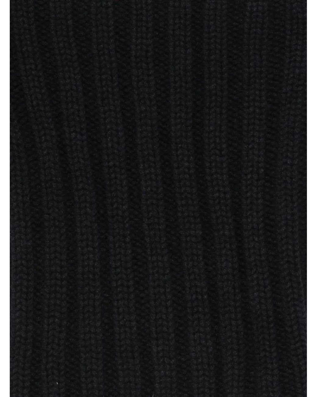 Dell'Oglio Black Ribbed Neck Warmer for men
