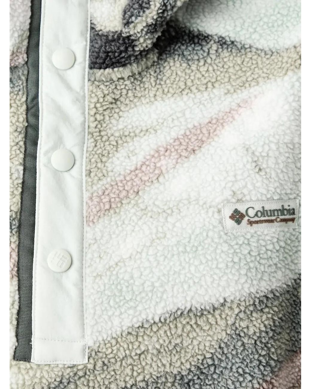 Columbia Gray Helvetia Ii Mountain-Print Fleece Hoodie