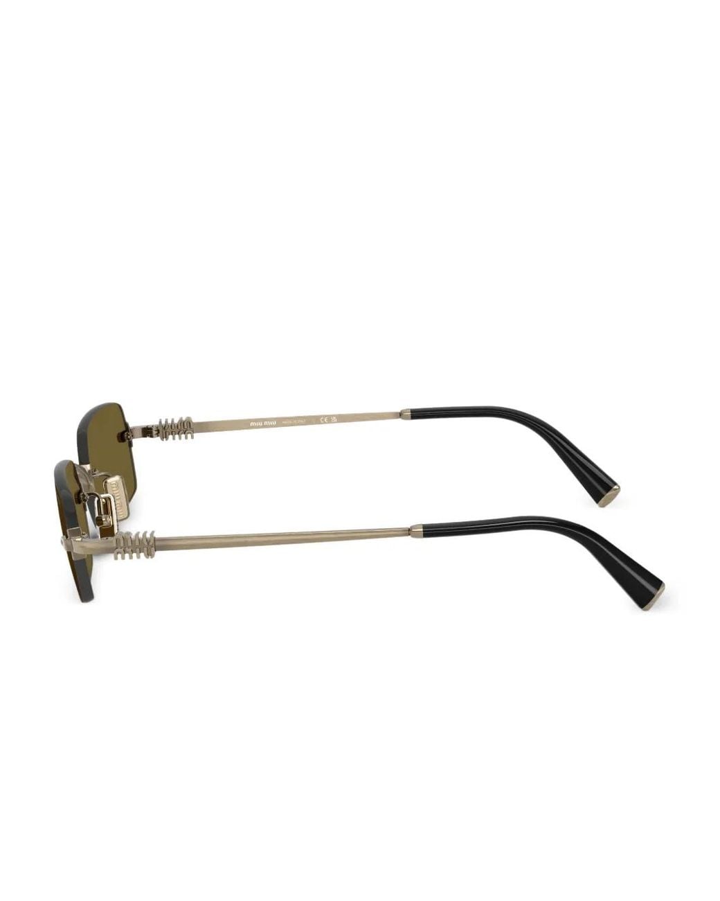 Miu Miu Metallic Rectangle-Frame Sunglasses