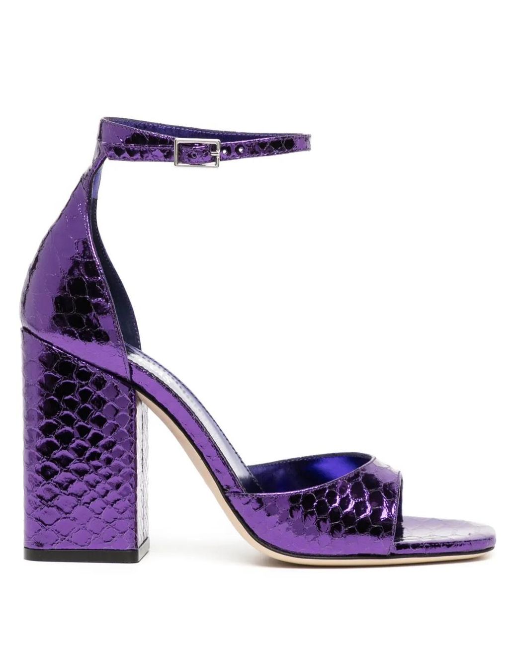 Paris Texas Purple Fiona 100Mm Metallic-Finish Sandals