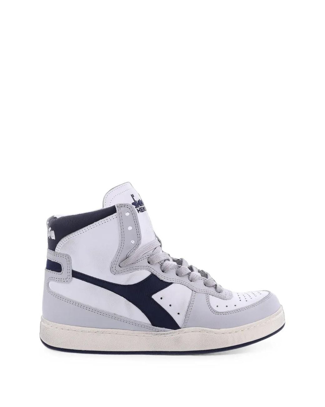 Diadora White Mi Basket High-Top Sneakers