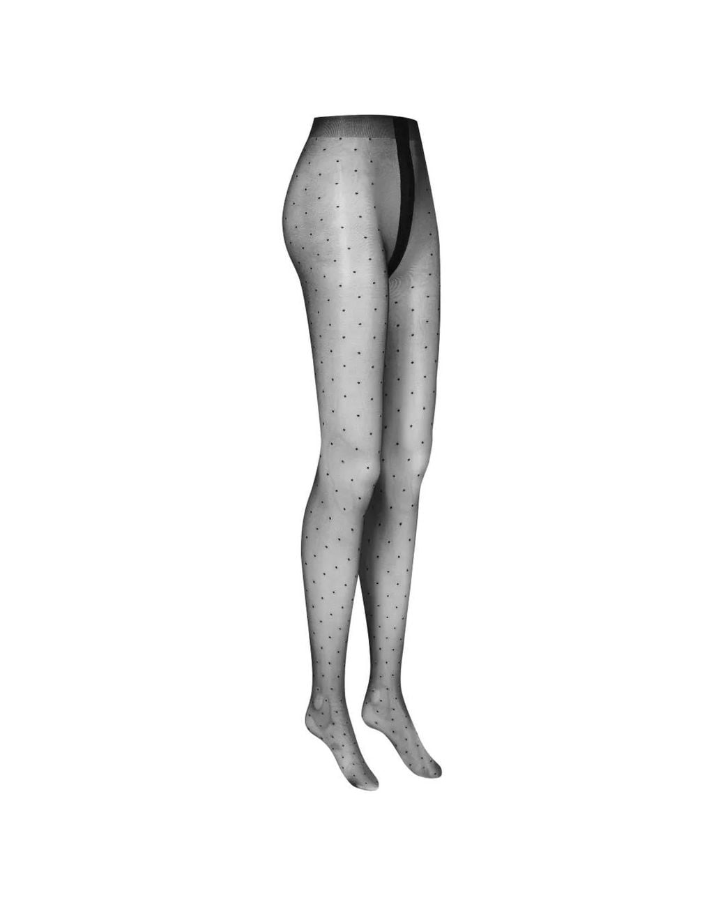 Scandale Black Plumetis 15D Sheer Tights