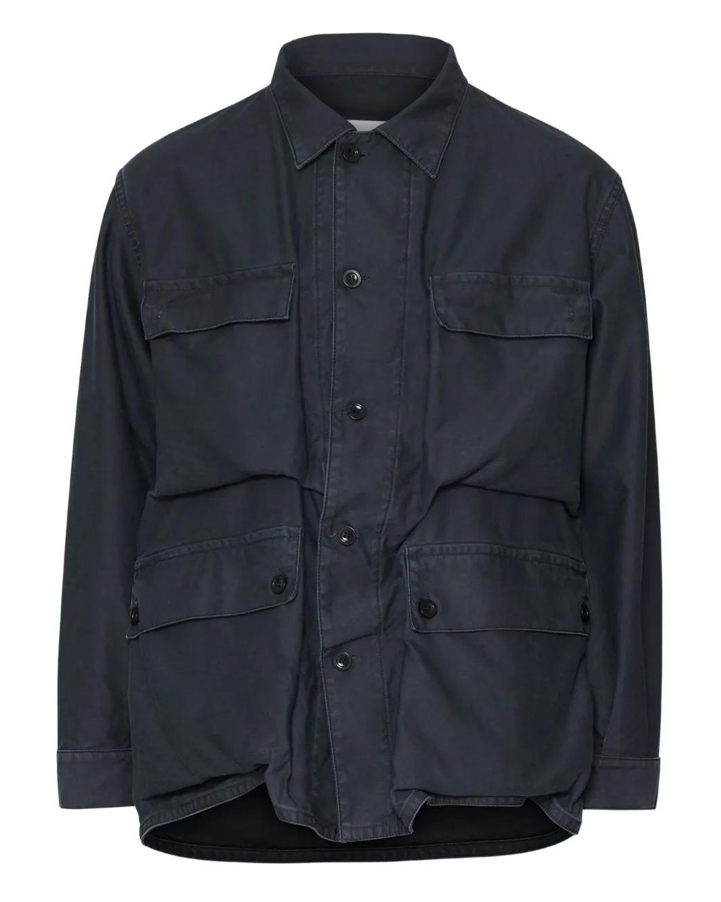 Maison Margiela Blue Patch-Pocket Shirt Jacket for men