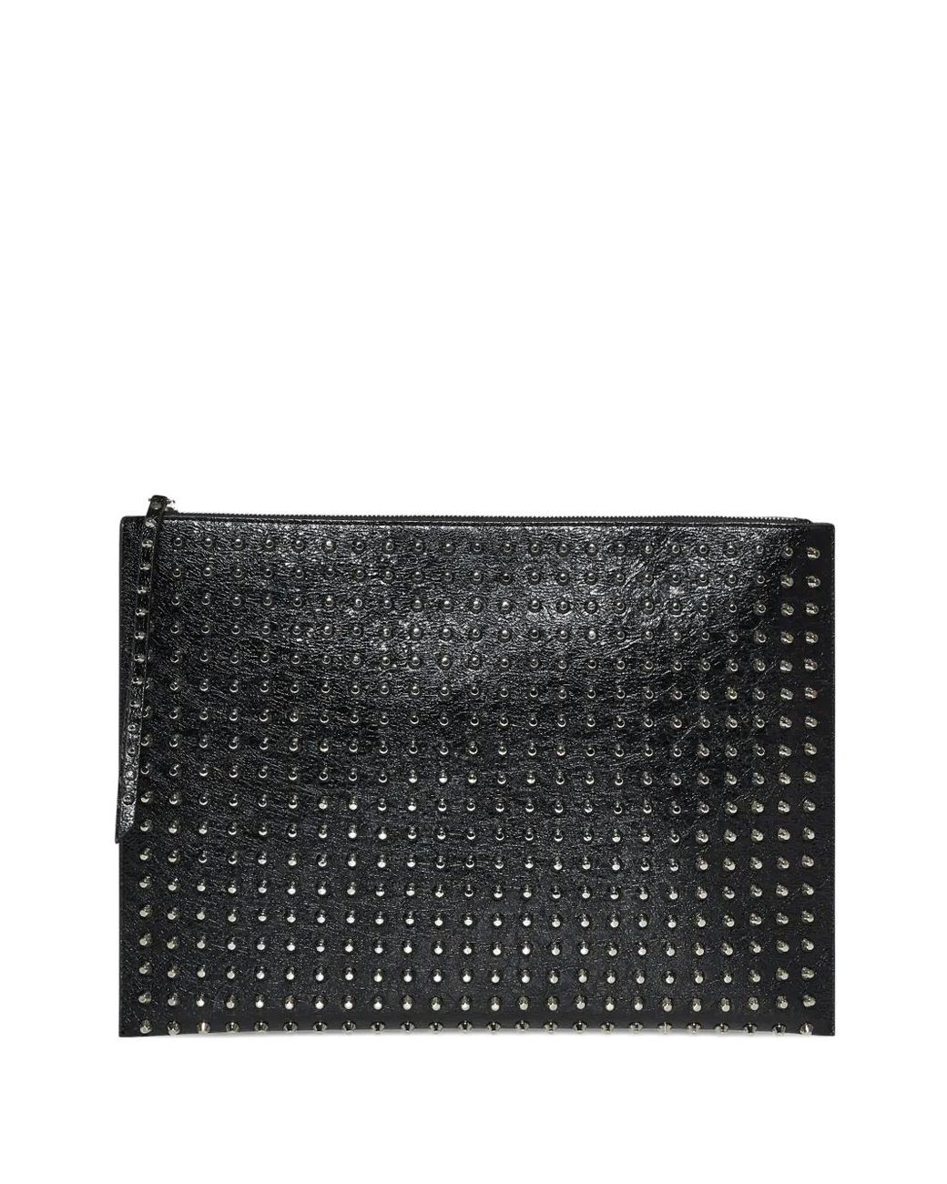 John Richmond Black Studded Clutch Bag for men