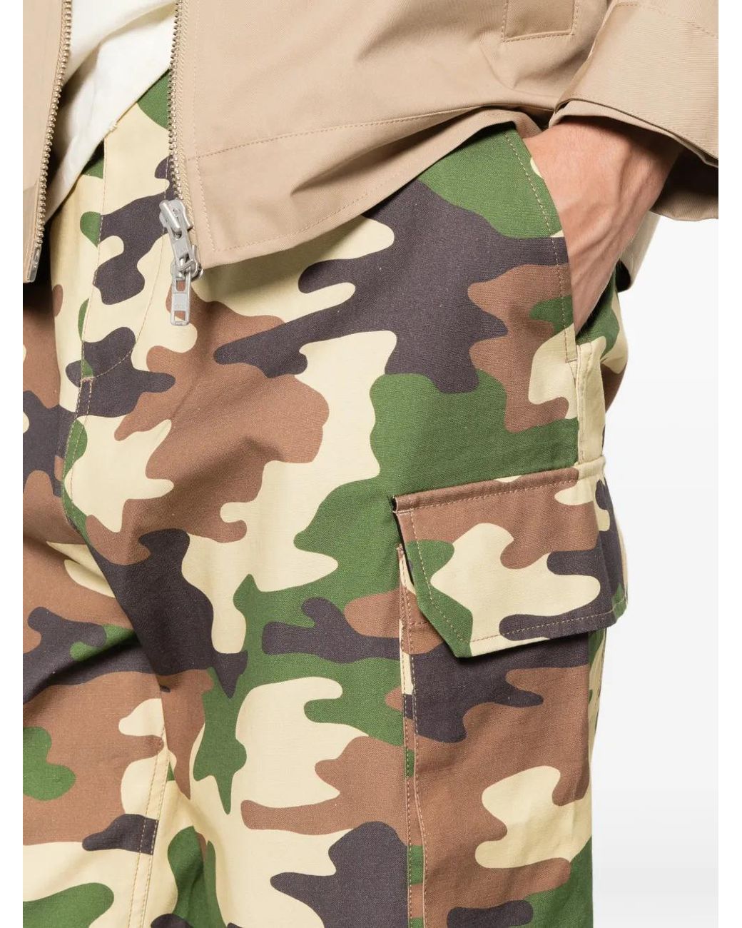 J.W. Anderson White Camouflage-Print Cargo Pants for men