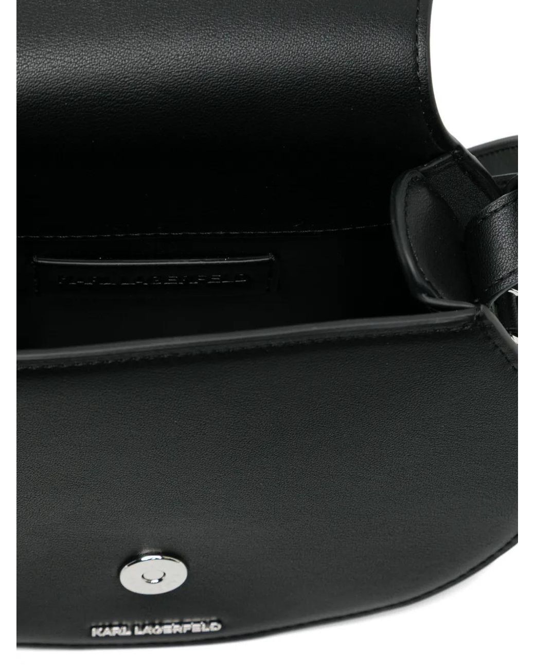 Karl Lagerfeld Black Saddle Bag