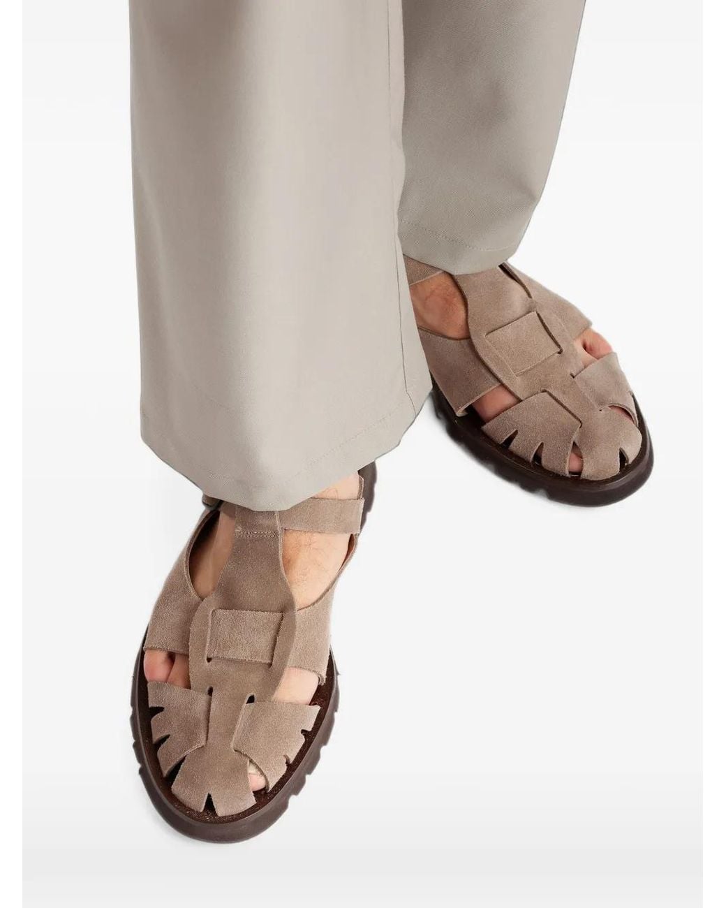 Hereu Brown Canya Sport Fisherman Mules for men