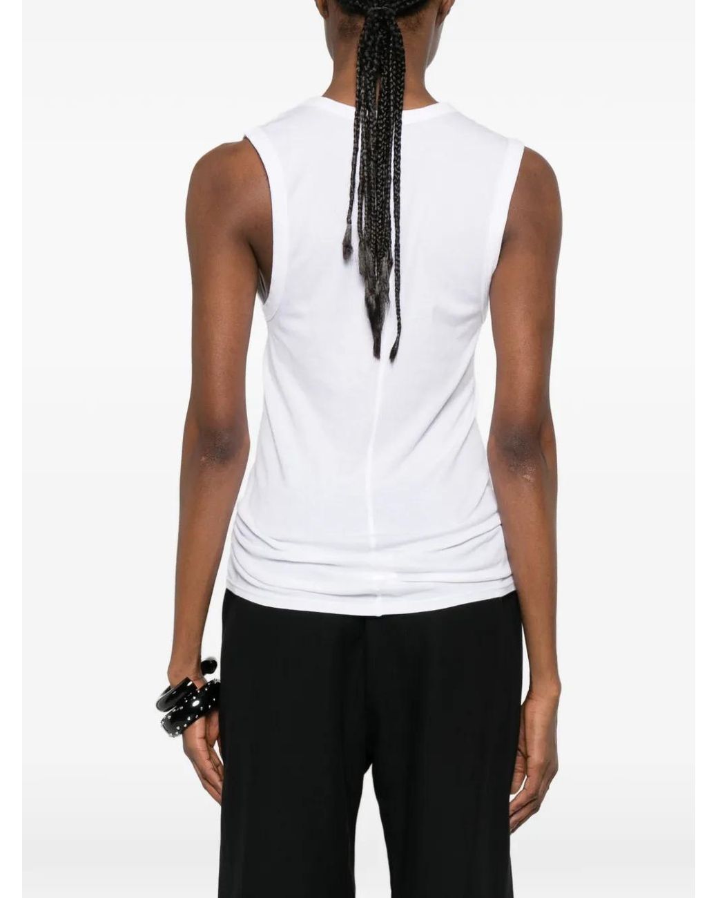 Enza Costa White Haut Essential À Design Sans Manches
