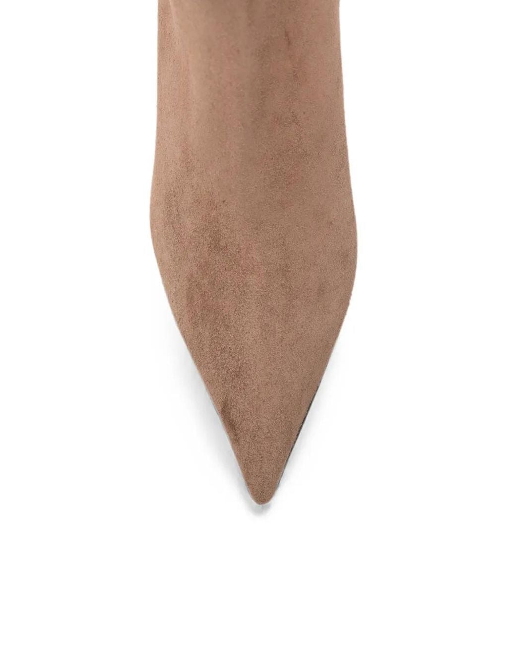 Khaite Brown Suede Pointed-Toe Ankle Boots