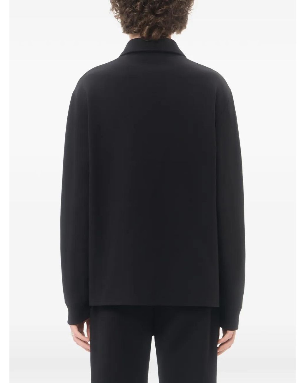 Valentino Garavani Black Cotton Polo Shirt With Vgold for men
