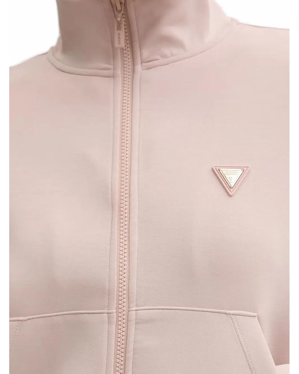 Guess Natural Triangle Logo High Neck Sweatshirt