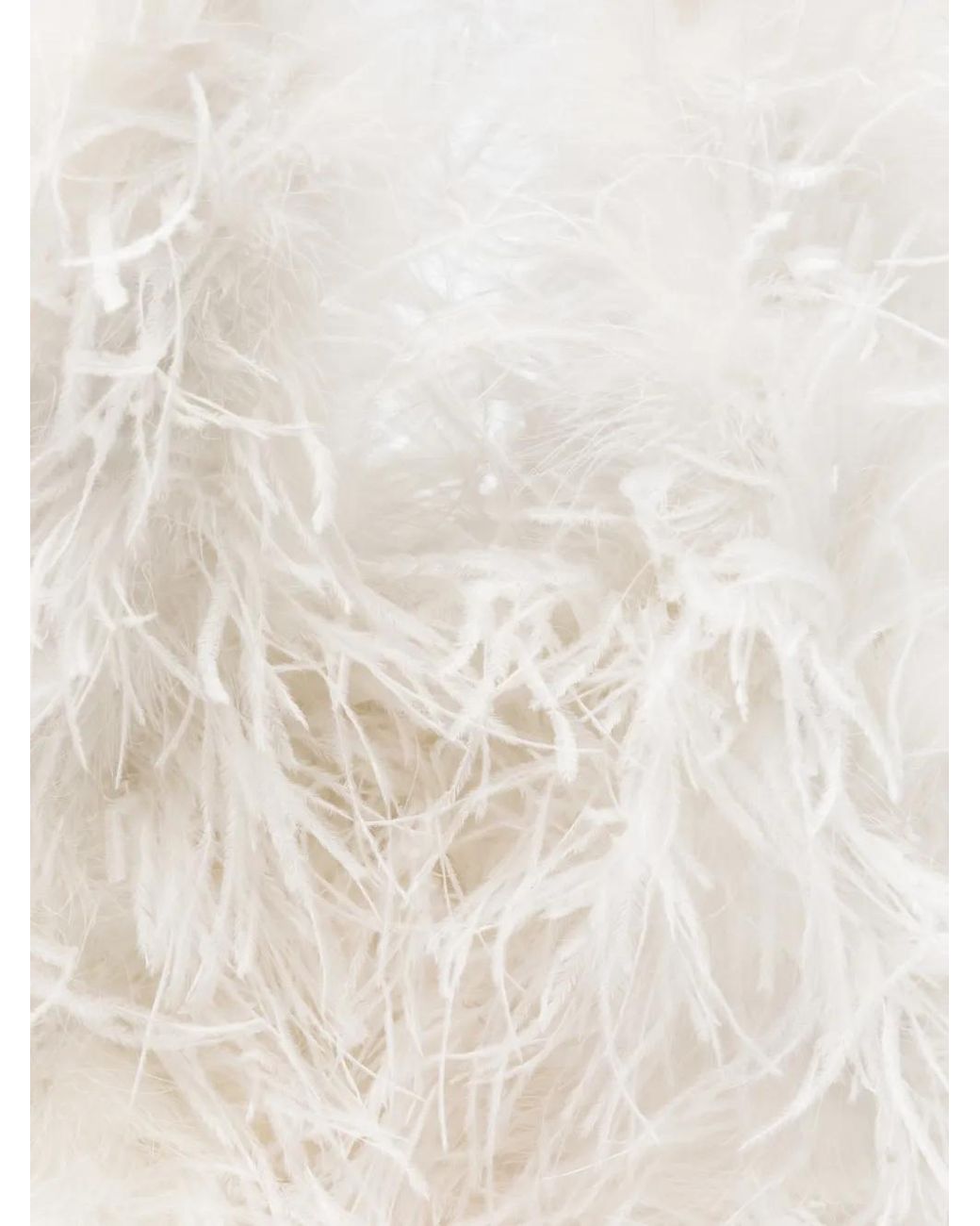 Yves Salomon White Feather Shoulder Bag