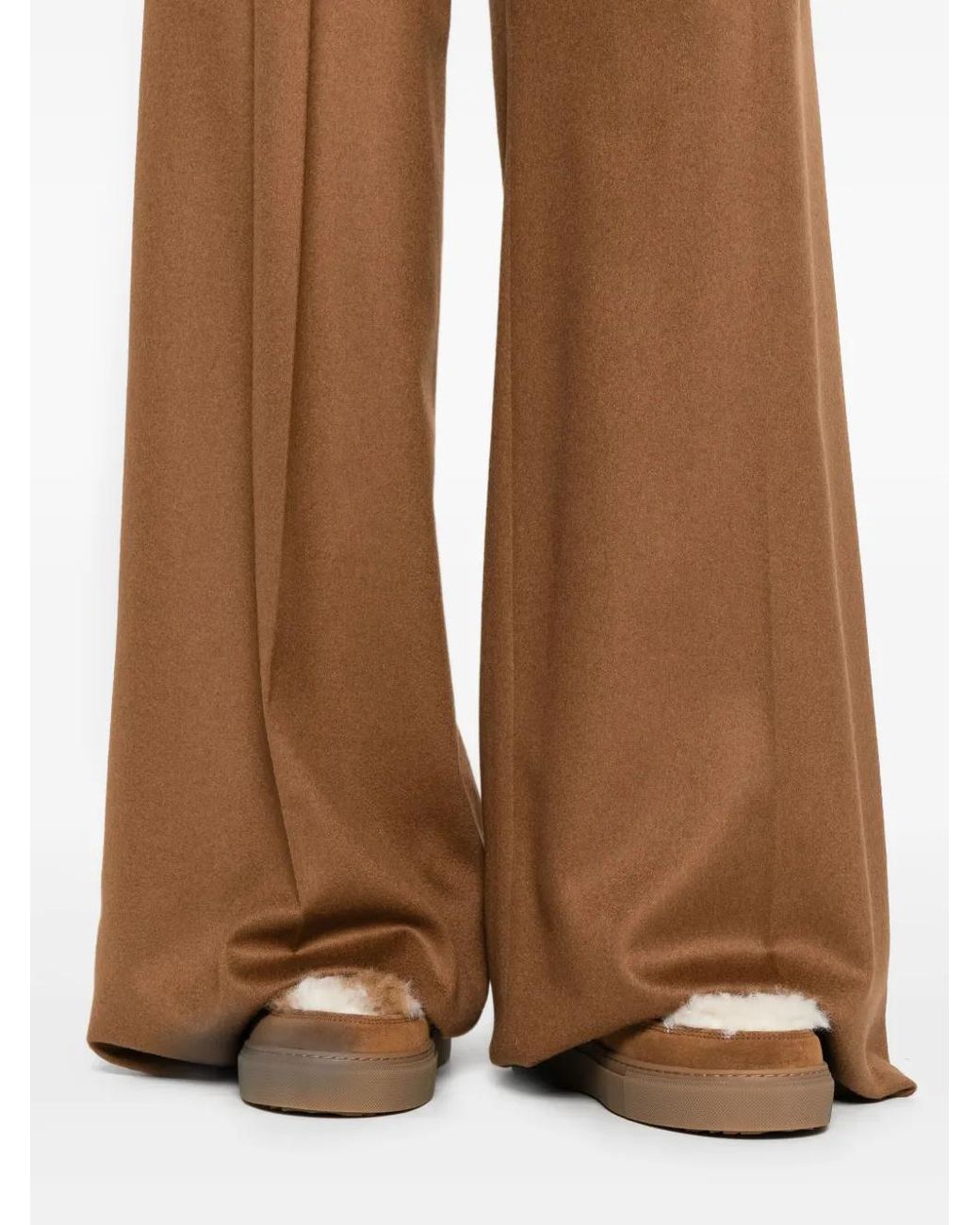 Max Mara Brown Borneo Pleated Trousers