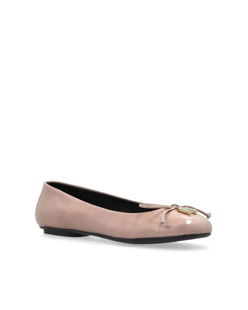 Furla White Leather Ballerina Flats