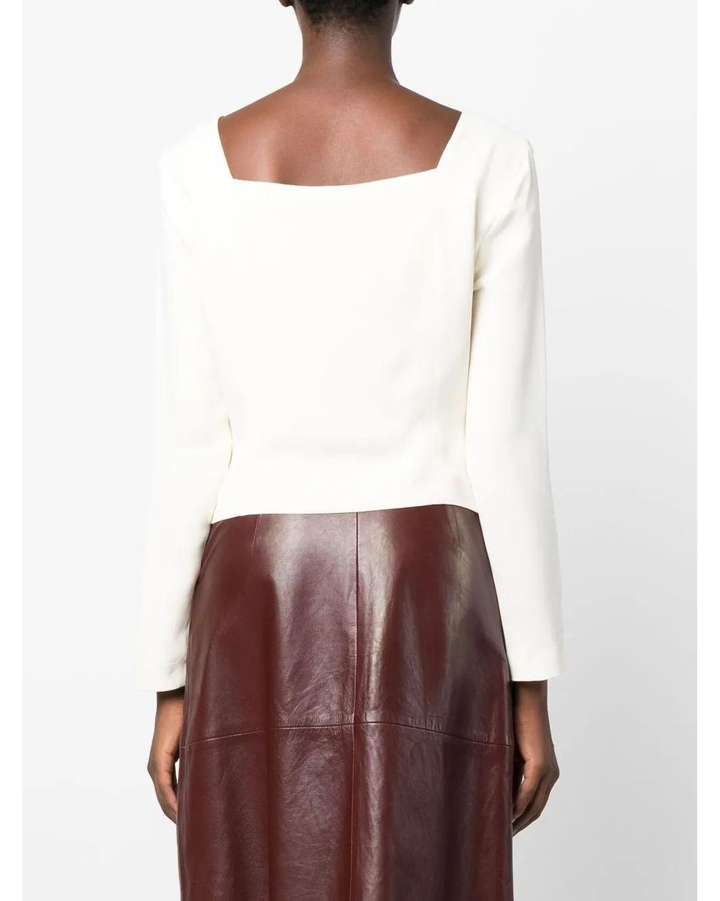 FEDERICA TOSI White Square Neck Pullover Jumper