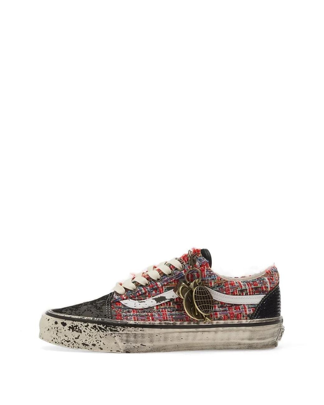 Vans Brown Baskets Lx Old Skool À Empiècement En Tweed