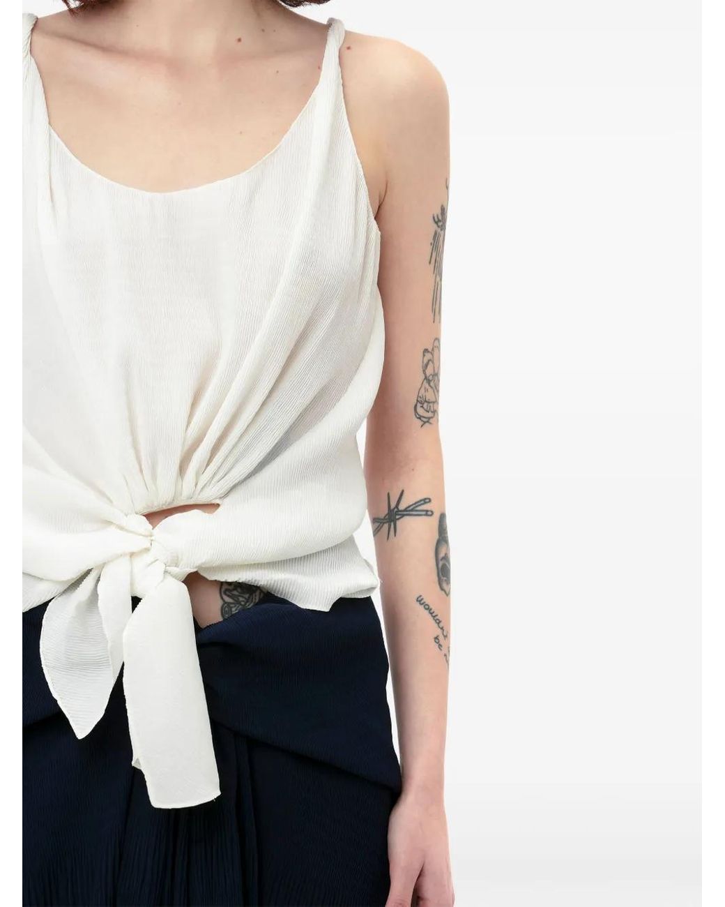 J.W. Anderson White Knotted Strap Top