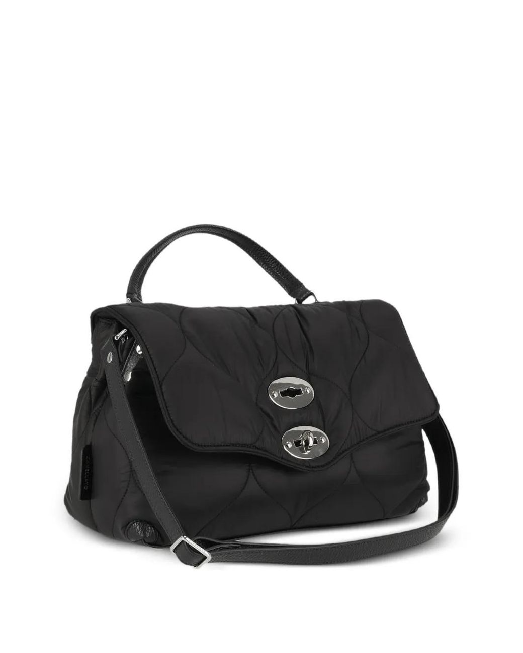 Zanellato Black Postina Lunaria Quilted Shoulder Bag