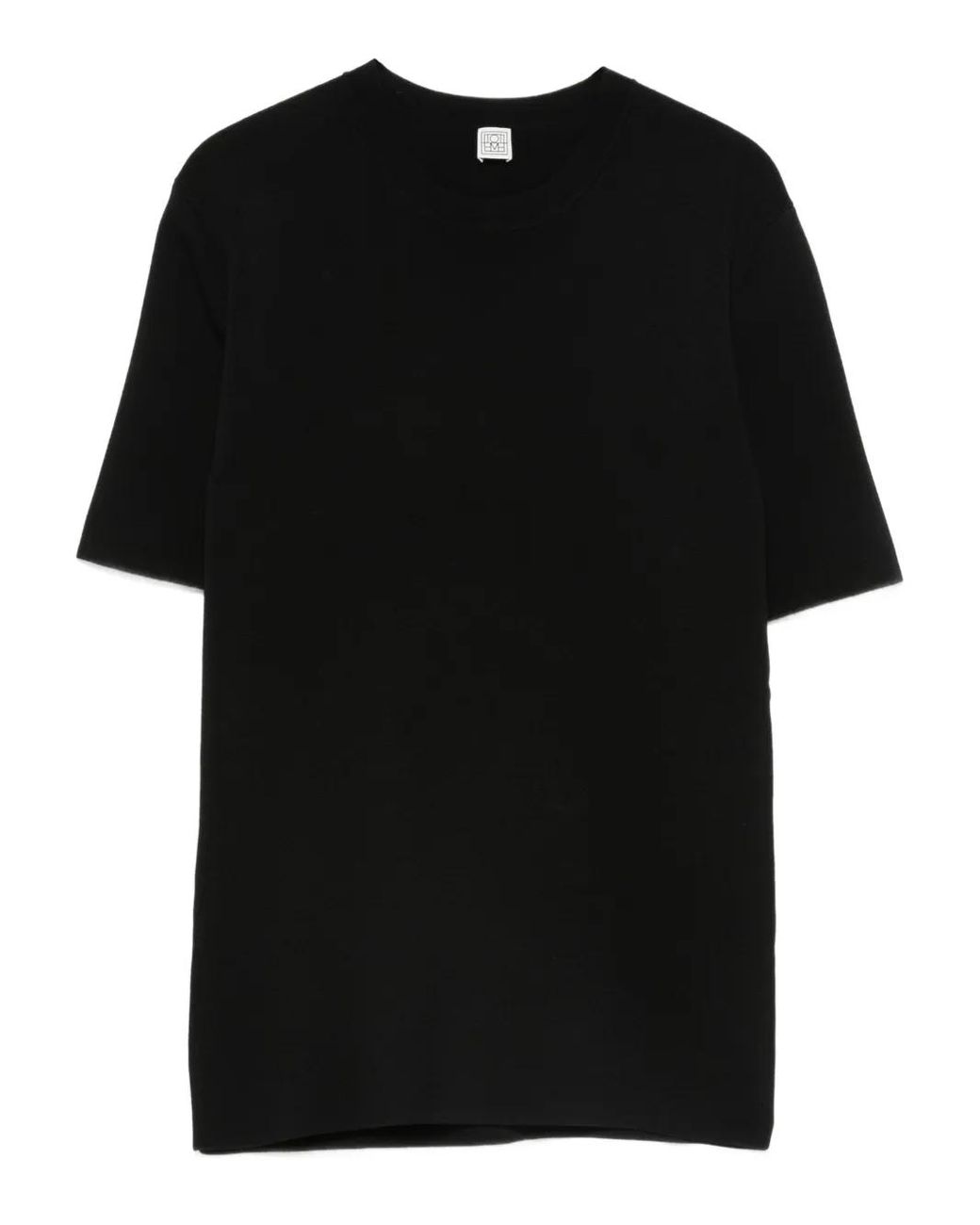Totême Black Crew-Neck Knitted Top