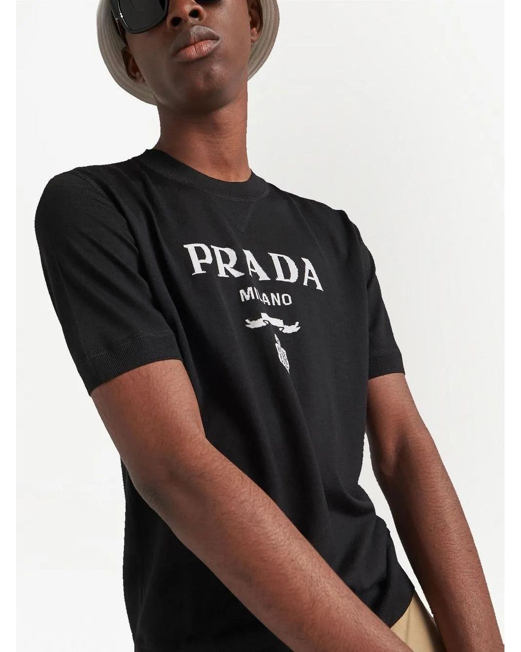 Prada Black Cotton Hair Pin for men