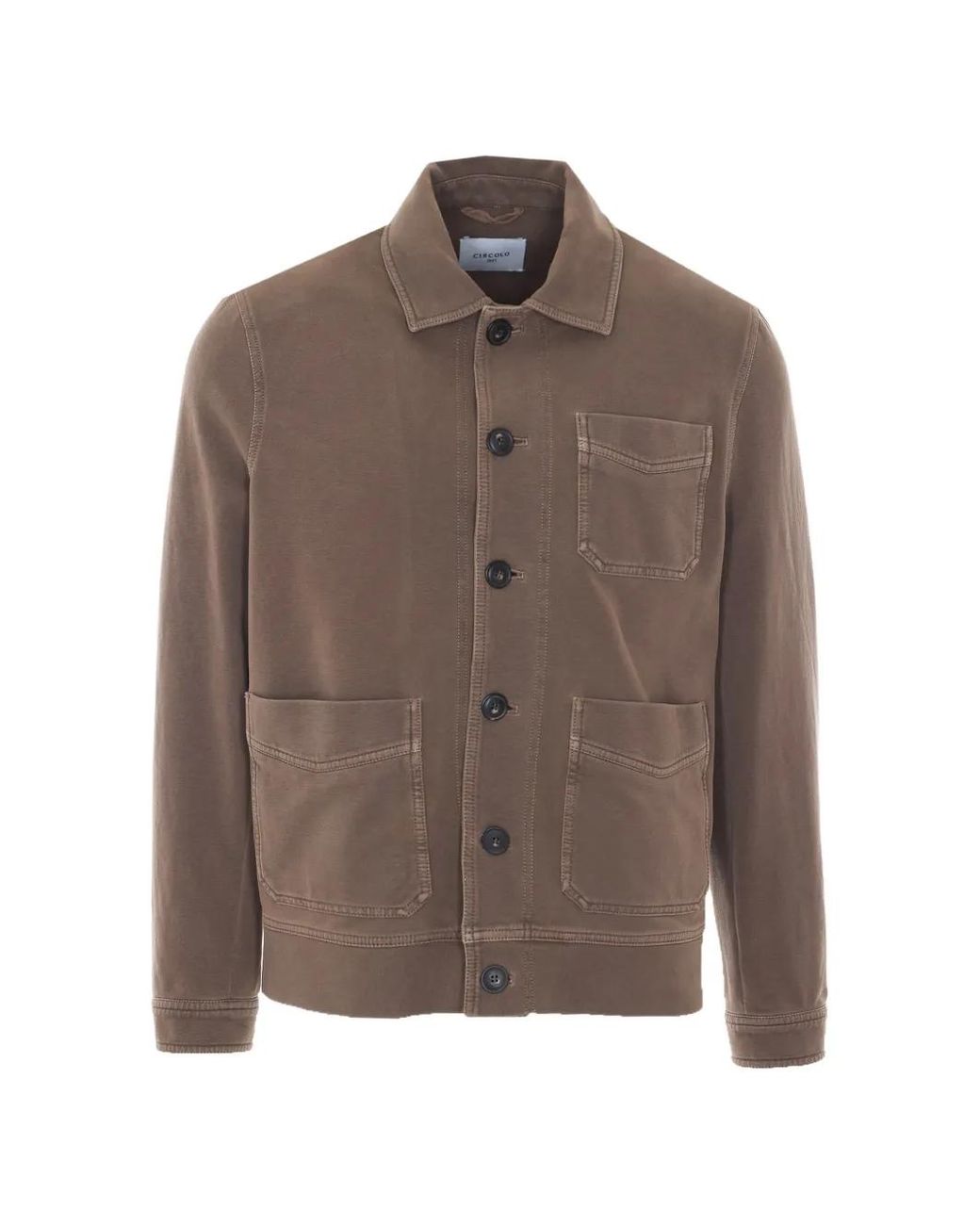 Circolo 1901 Brown Work Button-Front Jacket for men