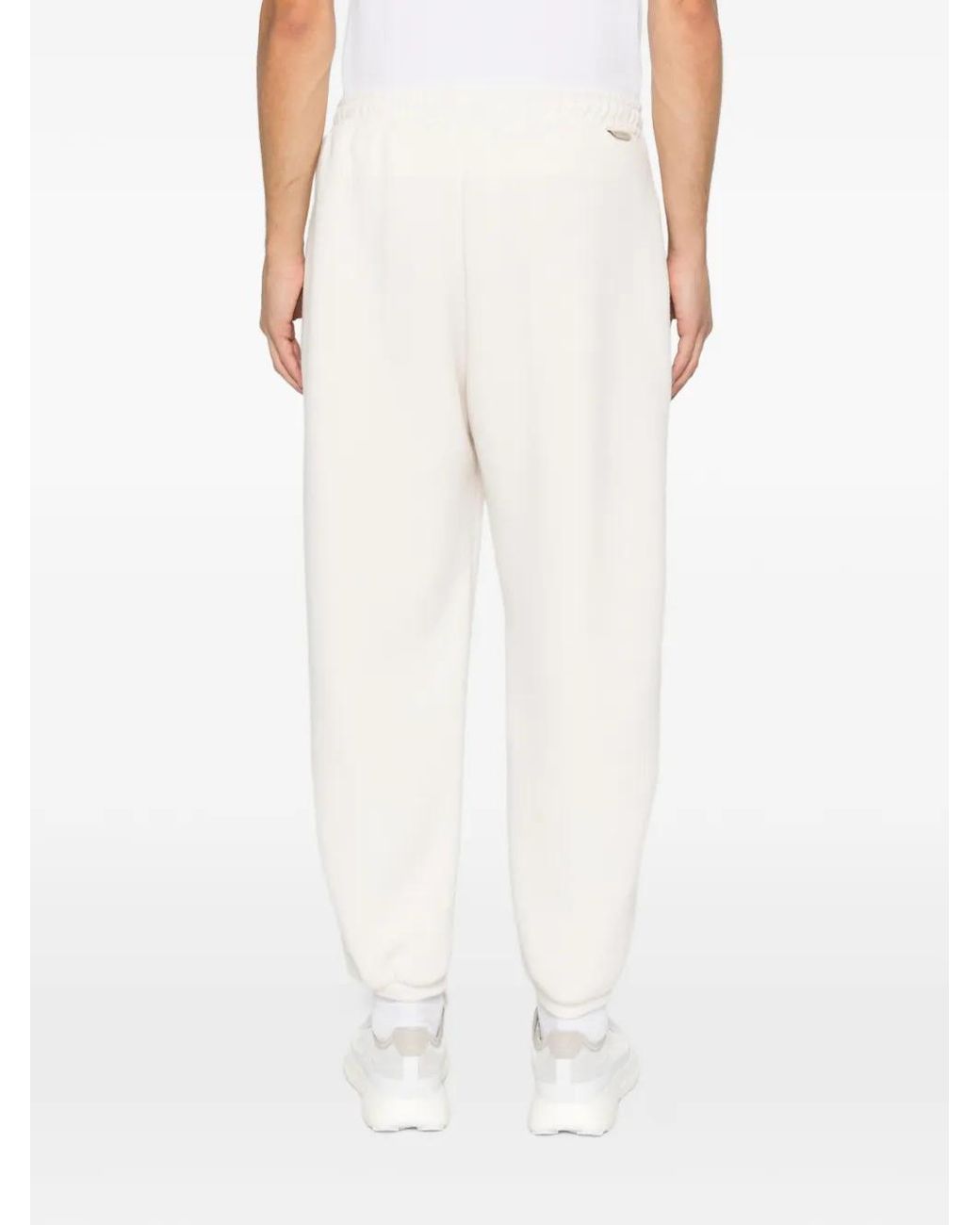 Yes London White Drawstring Pocket Track Pants for men