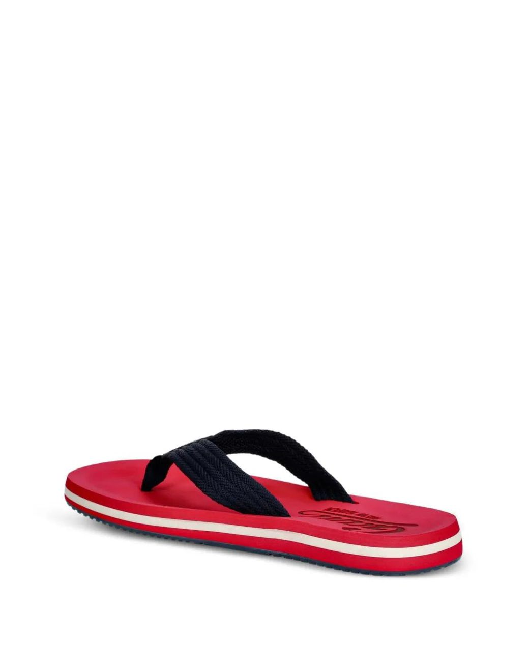 Gant White Logo-Print Striped Flip-Flops for men