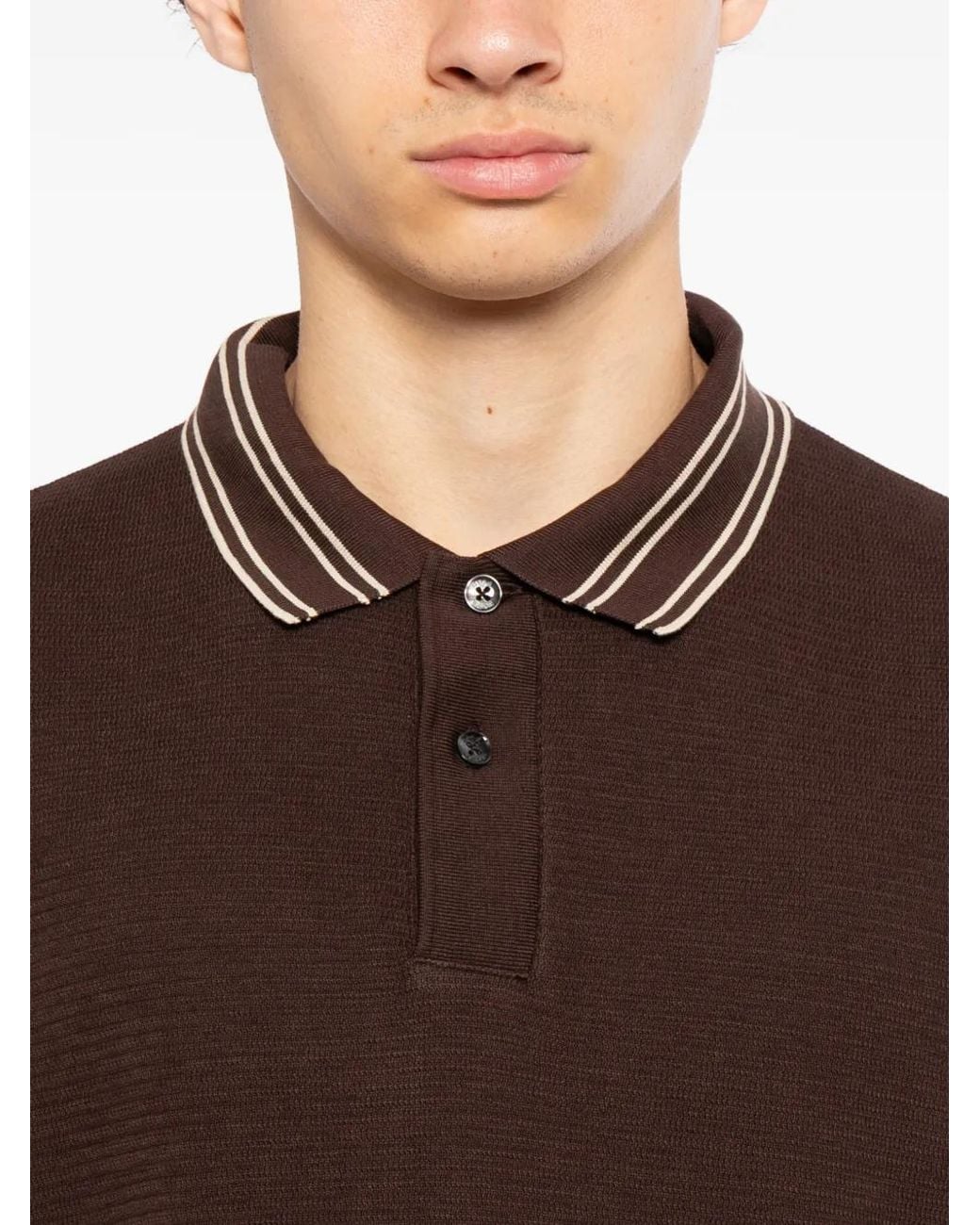 Boss Brown Cotton Polo Shirt for men