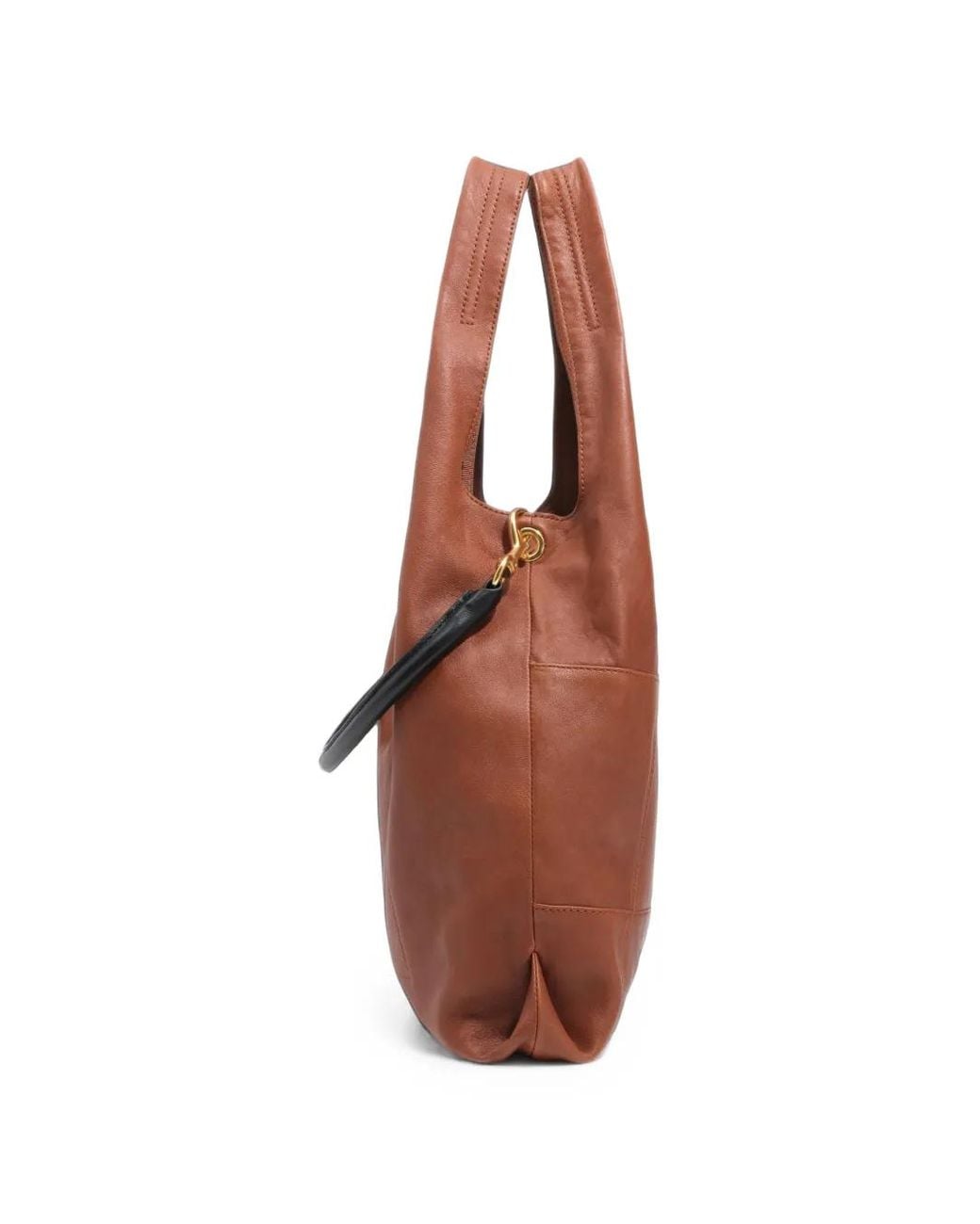 Bimba Y Lola Brown Large Light Patchwork Leather Paper Bag
