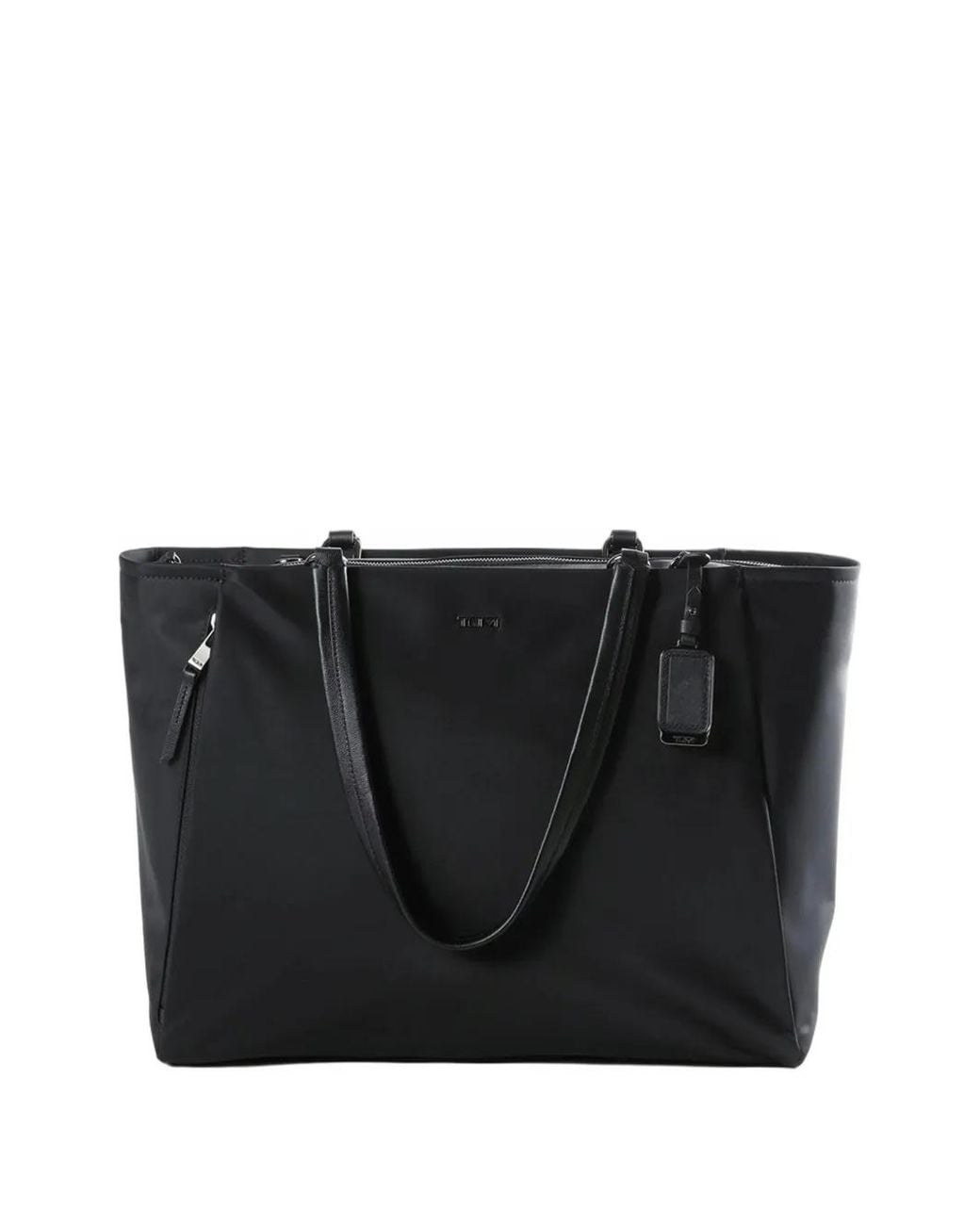 Tumi Black Logo-Lettering Tote Bag